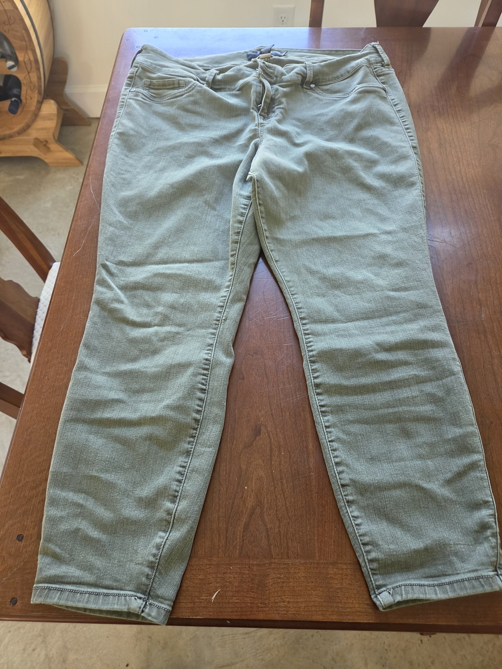 torrid Olive Green High-Rise Denim Pants